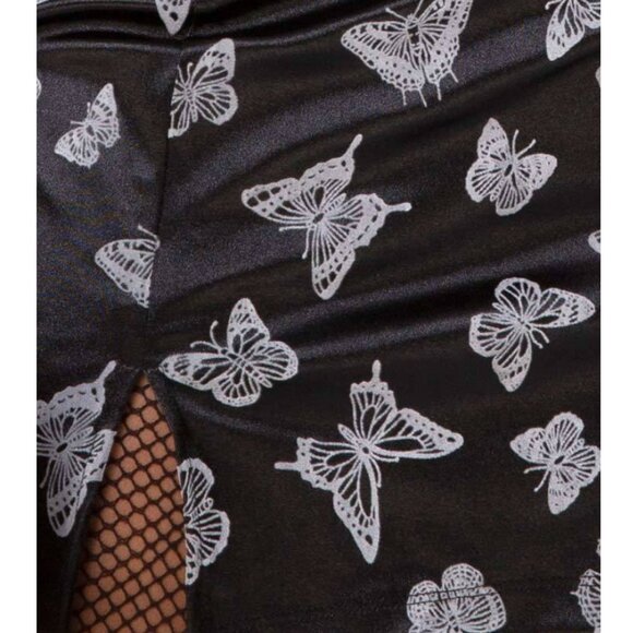 Princess Polly Skirt Butterflies Black and White Motel Rocks - Picture 5 of 5